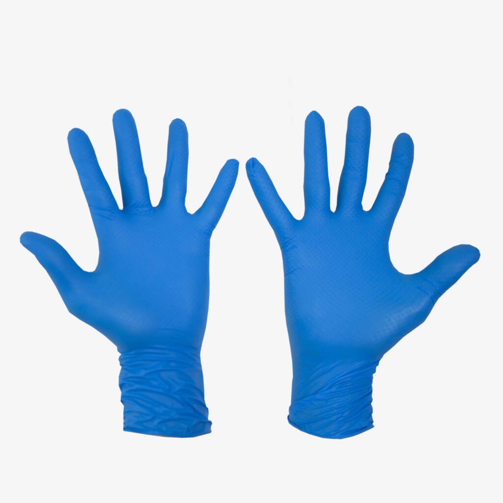 Nitrilinės pirštinės MERCATOR GO GRIP, mėlynos, 50 vnt.