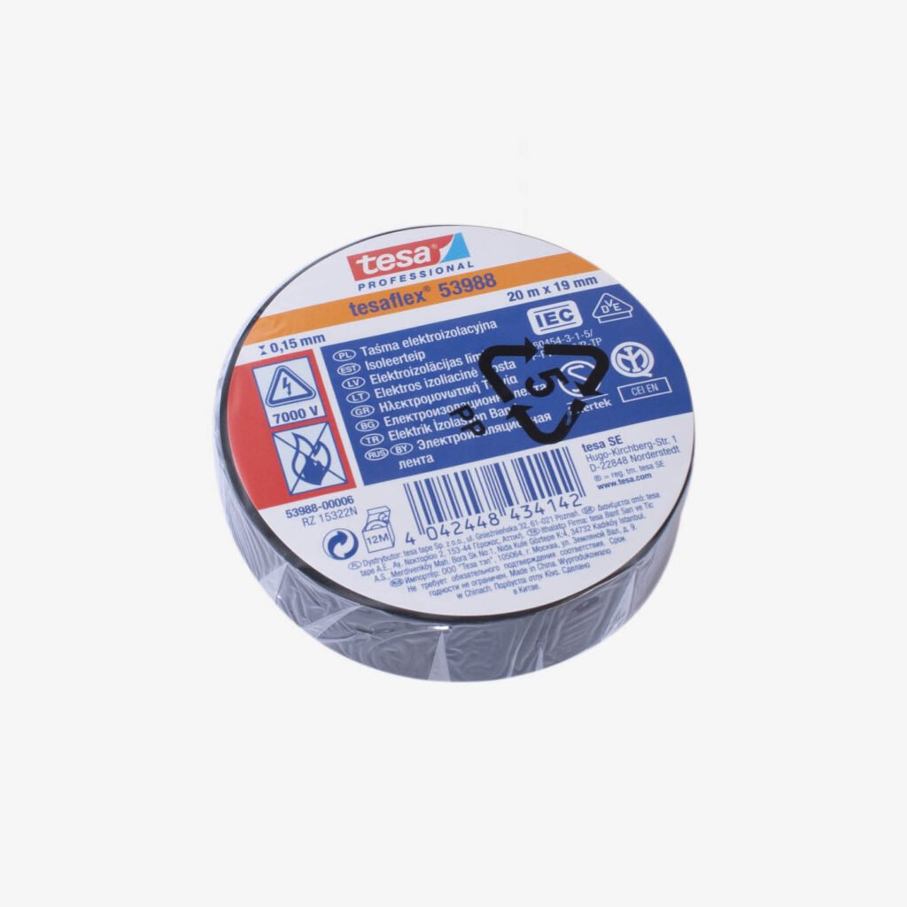 Izoliuojanti juosta Tesa tesaflex, juoda