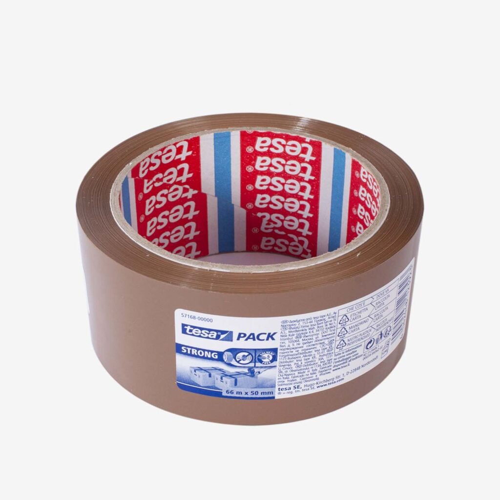 Pakavimo juosta TESA PACK STRONG, ruda 66 m x 50 mm