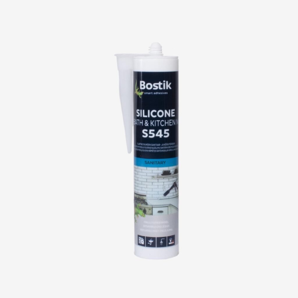 Silikonas Bostik S545 SILICONE BATH & KITCHEN,  skaidrus, 300ml