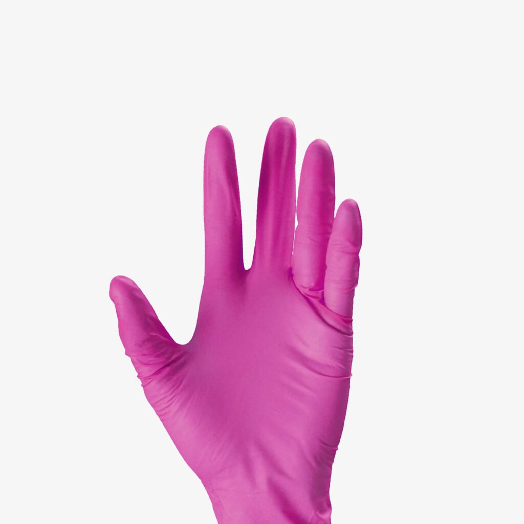 Vienkartinės nitrilinės pirštinės MERCATOR NITRYLEX, magenta, 100 vnt.