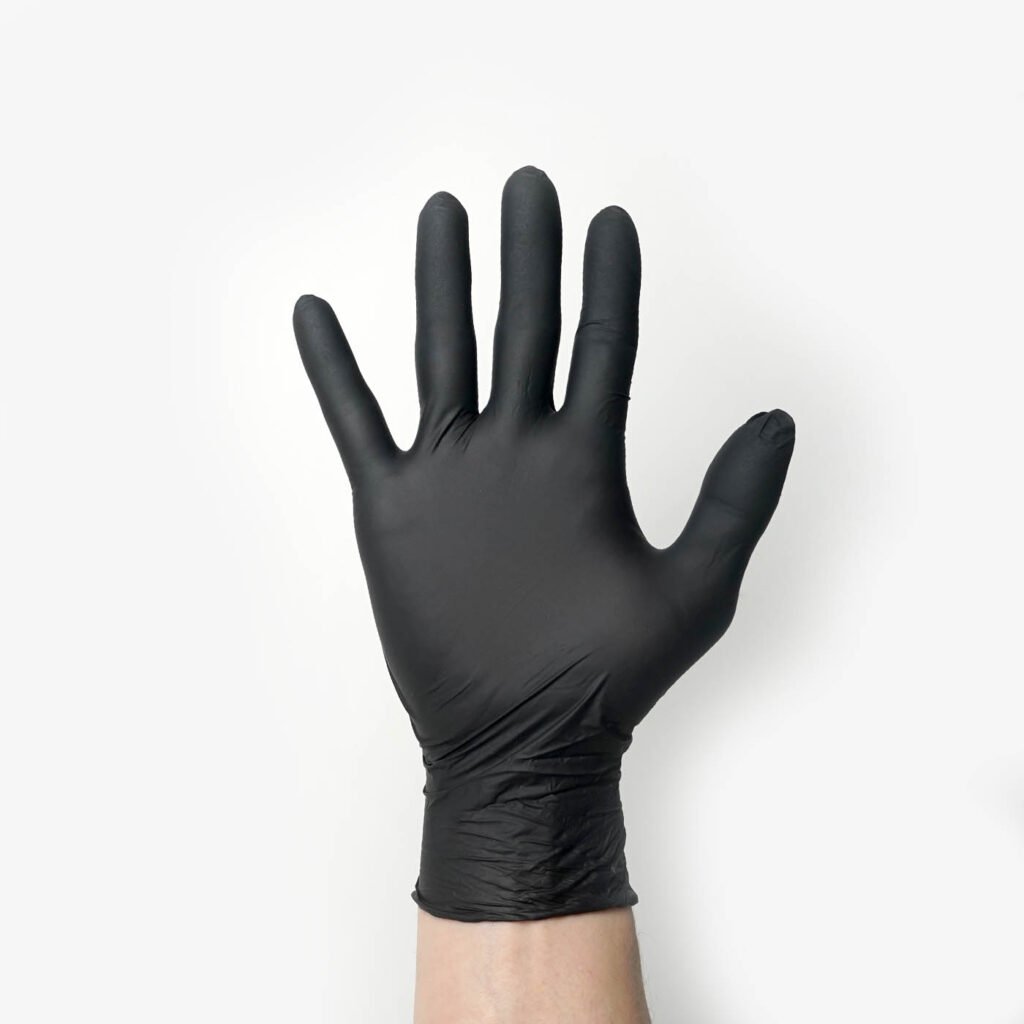 Vienkartinės nitrilinės pirštinės BERRY, be pudros, juodos,  100 vnt.